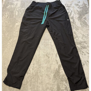 Figs Zamora Pants Women XL Black Classic Fit Drawstring Joggers Scrub